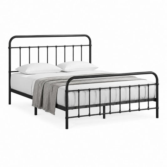 Metallbett Doppelbett Schwarz Stahlrohr 160 x 200 cm