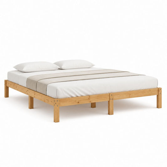 Doppelbett Bettgestell Natur aus massivem Kiefernholz 160 x 200 cm